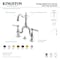 Kingston Brass Bridge Bathroom Faucet with Brass PopUp, Antique Brass KS7973BPL - alternate 5